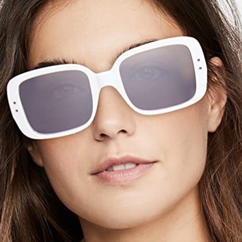 Le Specs White Mirrored Sunglasses - Picture 3 of 14